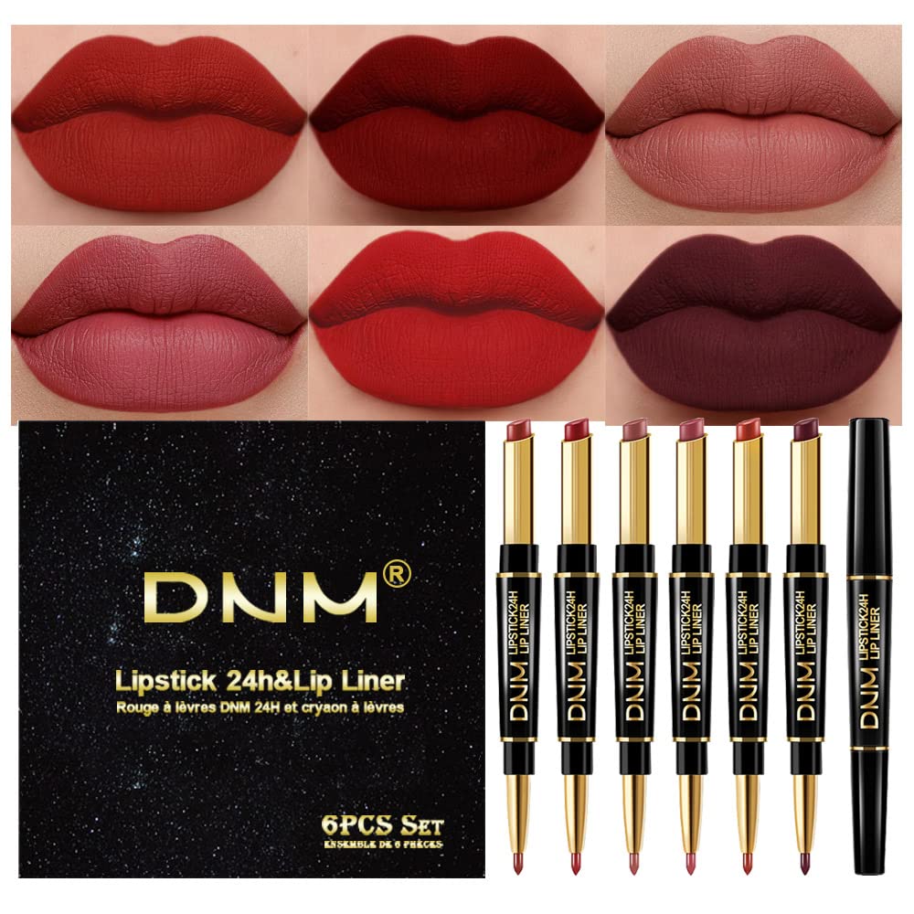 Rouge à lèvres & crayon 2 en 1 - Lot de 6