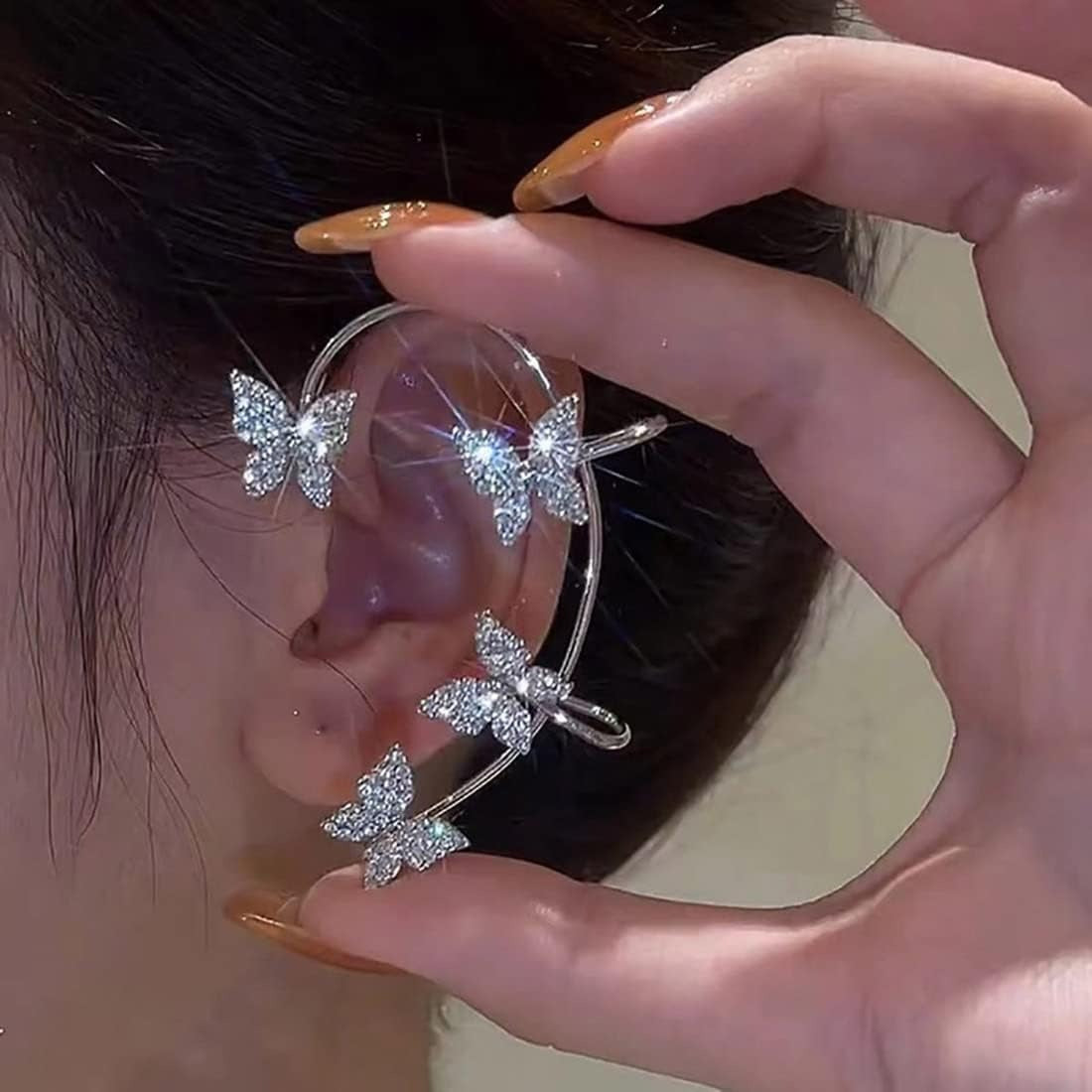 Boucles d'oreilles papillon sans percing