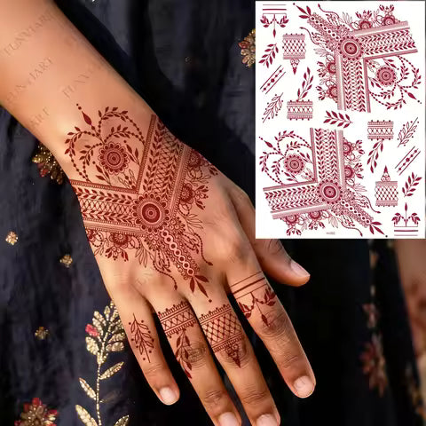 Tatouage Temporaire au Henné Imperméable