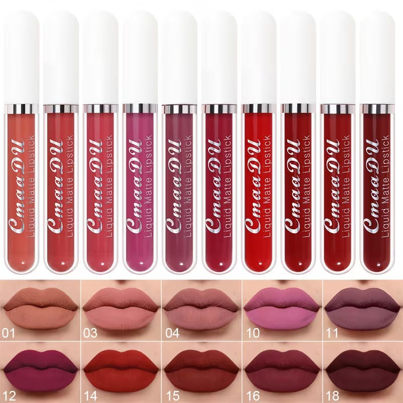 Coffret de 10 rouges à lèvres liquides mates